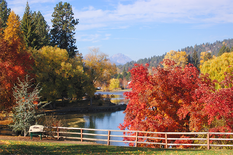 An autumn landscape in Bend